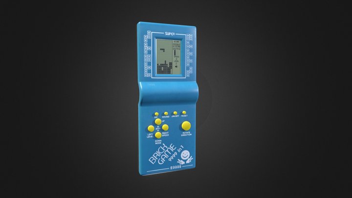 Brick Game console 9999 in 1 3D Model