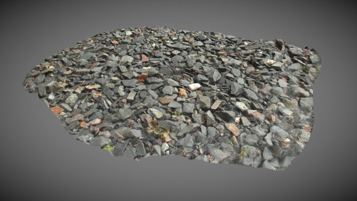 Gravel Ground Patch 3D Model