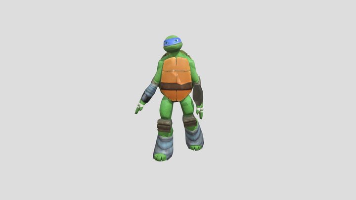 Animación con Esqueleto | Tortuga Ninja 3D Model