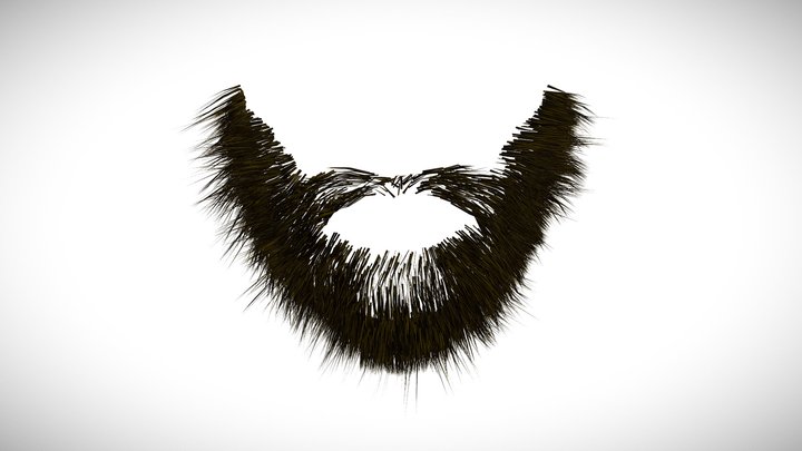 Facial Hair - Big Beard 3D Model