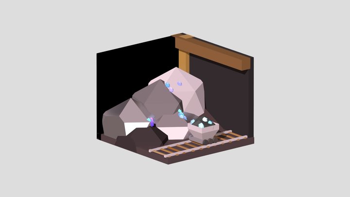 Mine Low poly   (Home) 3D Model