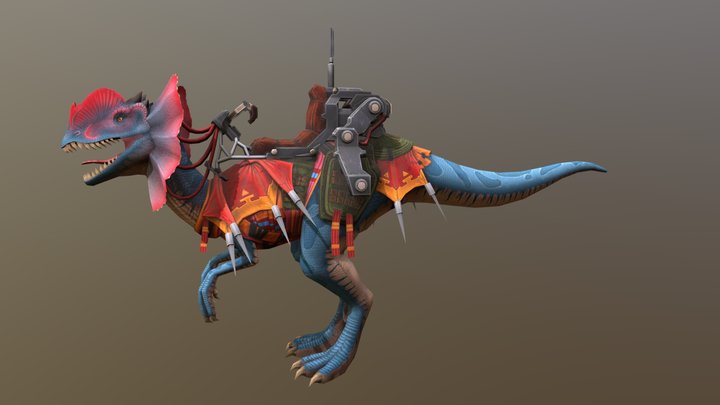 Dilophosaurus (Jurassic monster world) – Kostenloses 3D-Modell STL