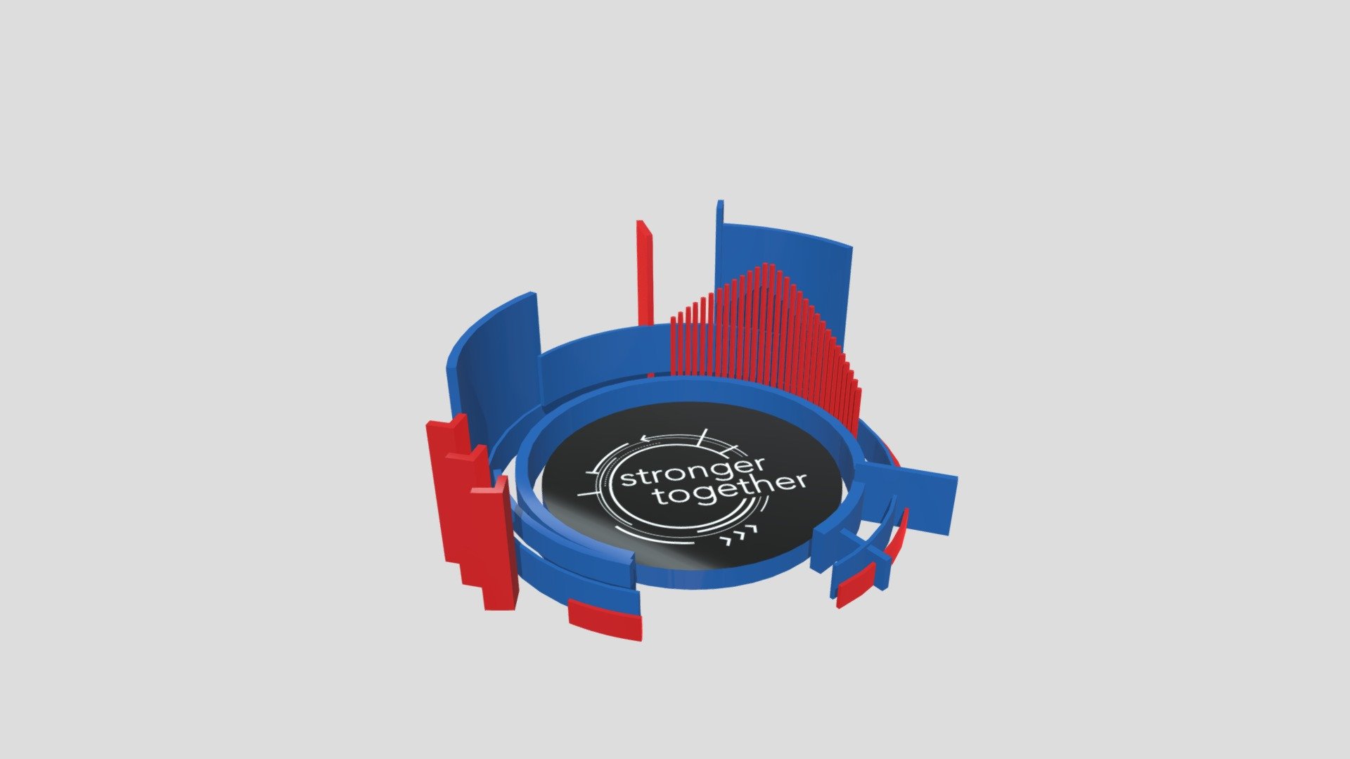 3D Logo Stronger Together AR Colour — Sketchfab embed 3D viewer