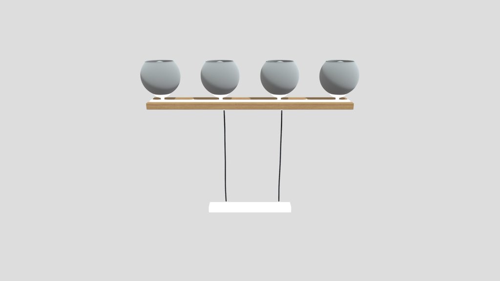 Industrial Wood And Steel Ceiling Light