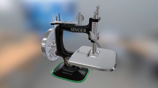 Old Sewing Machine 3D Model