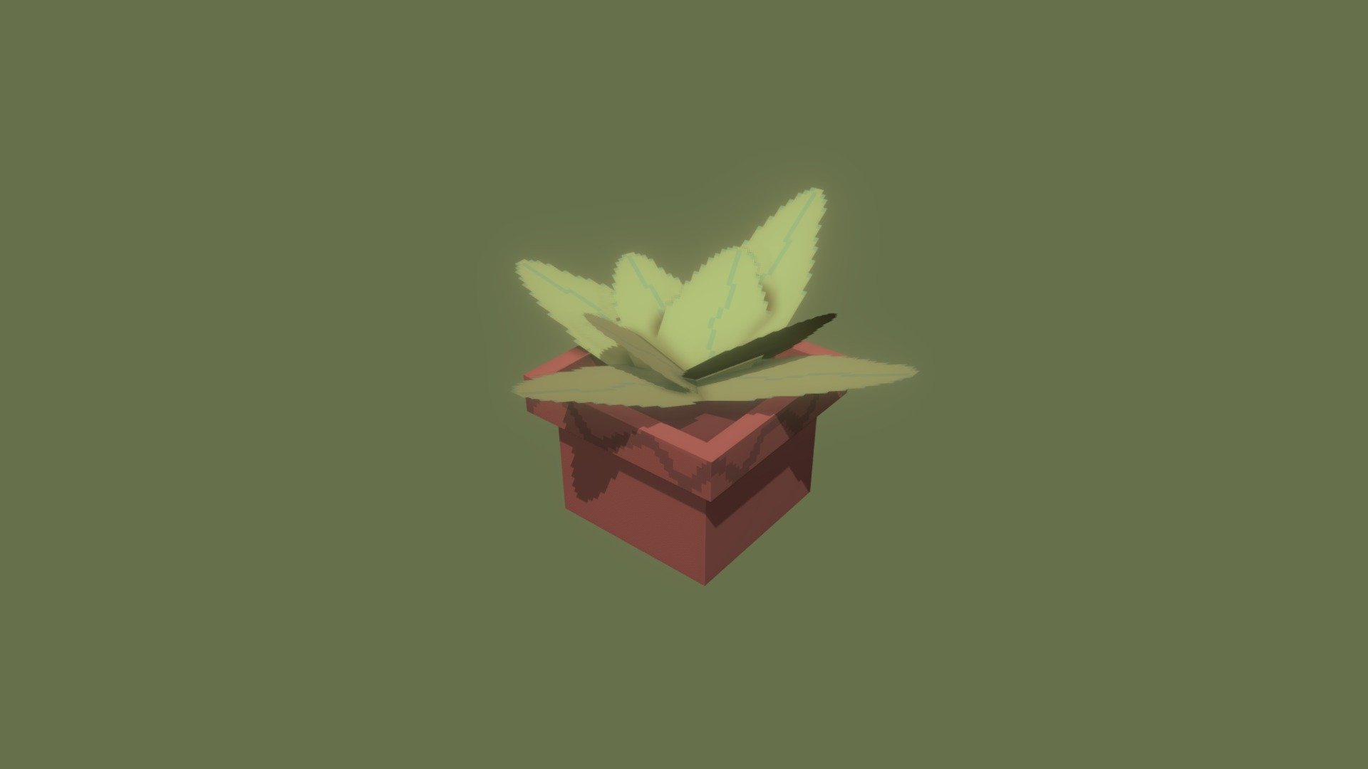 [Blocky] Potted Plant - 3D model by voilhere [f891859] - Sketchfab