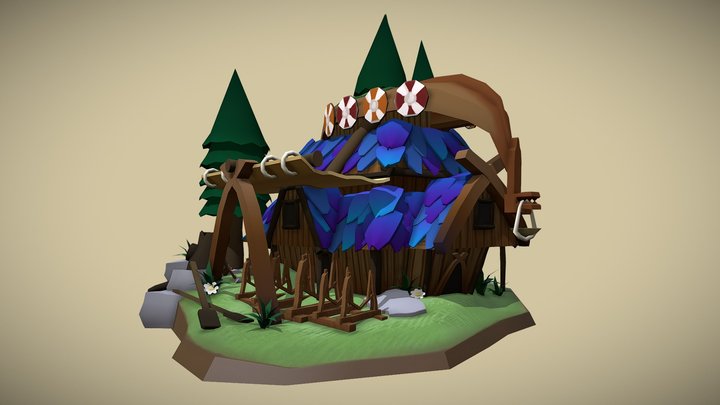 DAE Villages-Viking Boat Maker 3D Model
