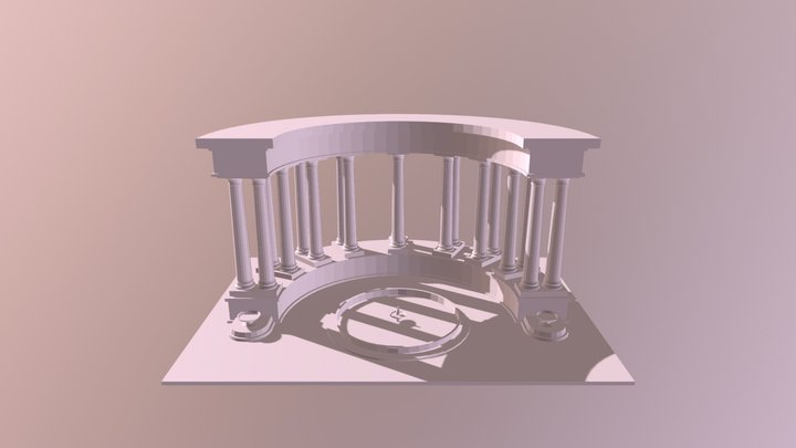 Doric Pillar Structure 3D Model