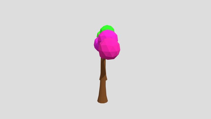 Low poly tree model