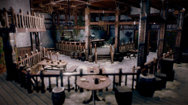 The tavern "Under the Falling Pigeon" 3D Model