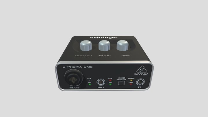 Behringer  UM2 USB Audio Interface 3D Model