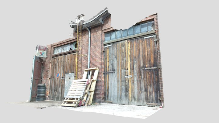 Schöneweide Garage Wall delighted 3D Model