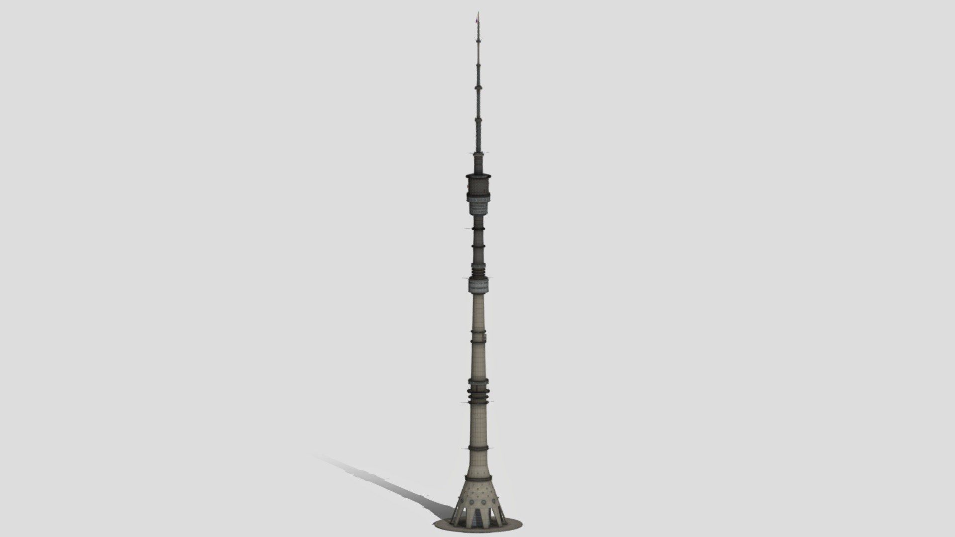 Ostankino TV Tower - 3D model by Souloos [f895008] - Sketchfab