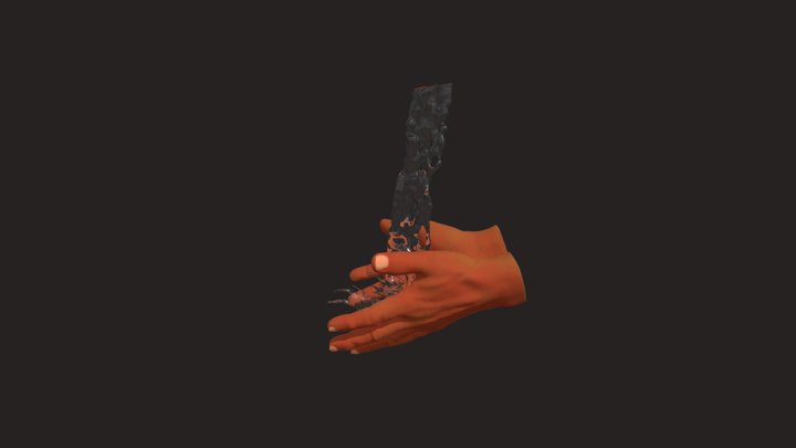 Water Flowing into Hands 3D Model