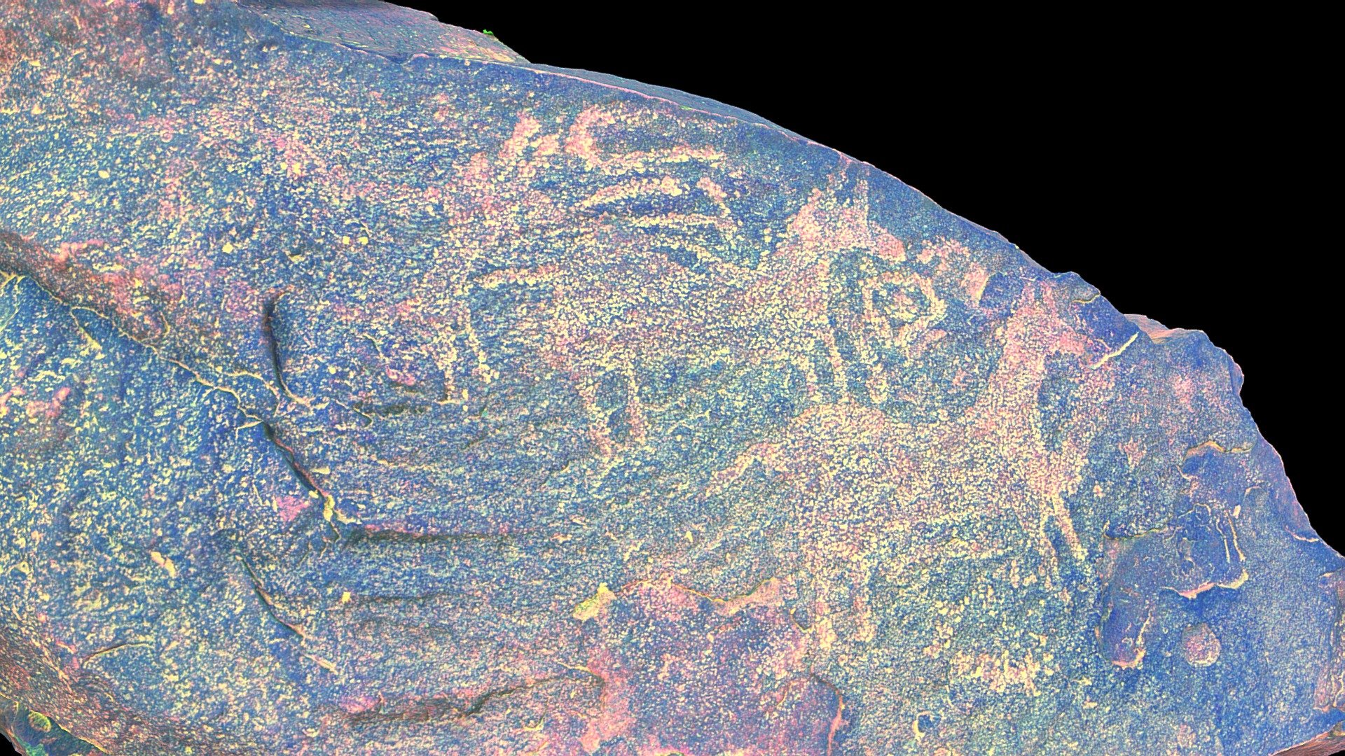 Petroglyph V14 Khatm Al Melaha, Kalba, Sharjah — Sketchfab embed 3D viewer