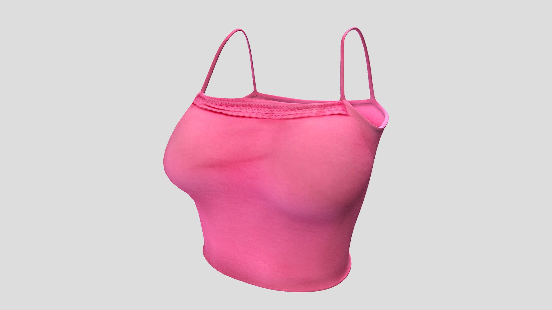 Female Sphagetti Sraps Camisole Top — Sketchfab embed 3D viewer