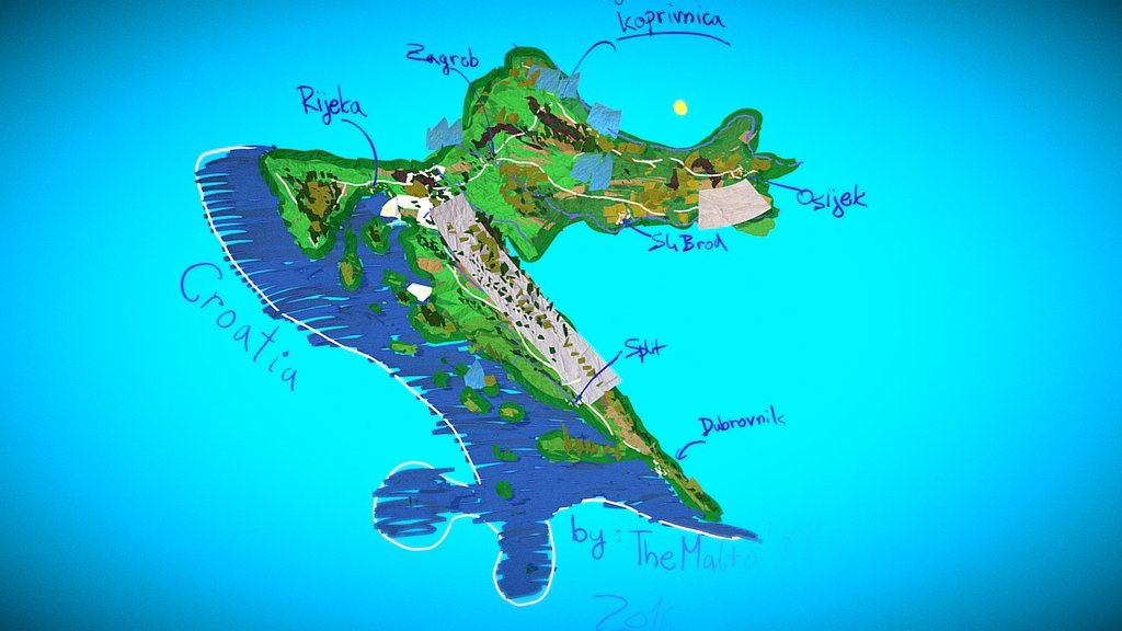 Map of Croatia Tiltbrush