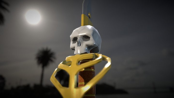 Skeleton Cutlass 3D Model