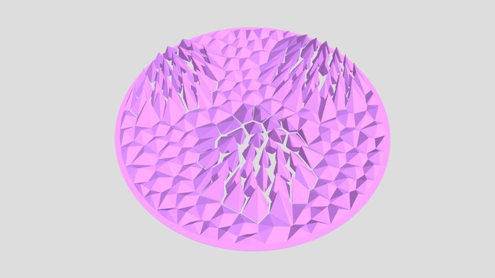 Voronoi Pattern with Point Attractor 3D Model