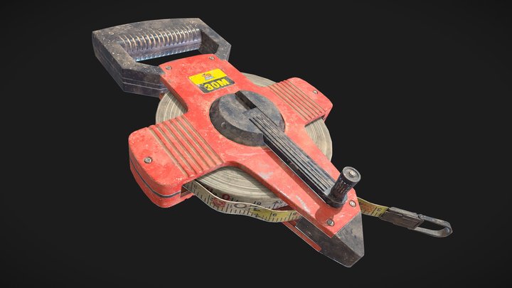 Topcraft Surveyor's Measuring Tape | Game Ready 3D Model