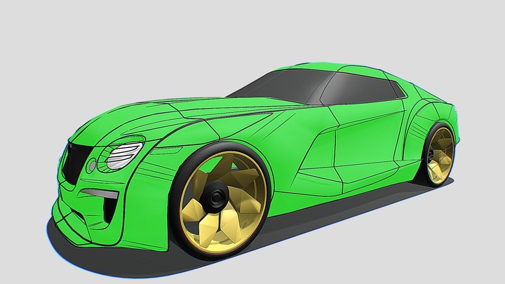Bentley GT 3D sketch 3D Model
