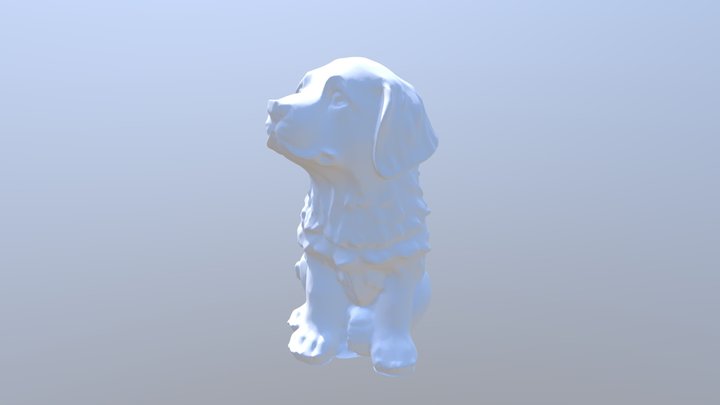 Dog Golden Retriever Golden Doodle Puppy 3D Model