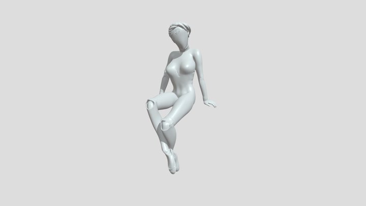 Female humanoid figure 3D Model