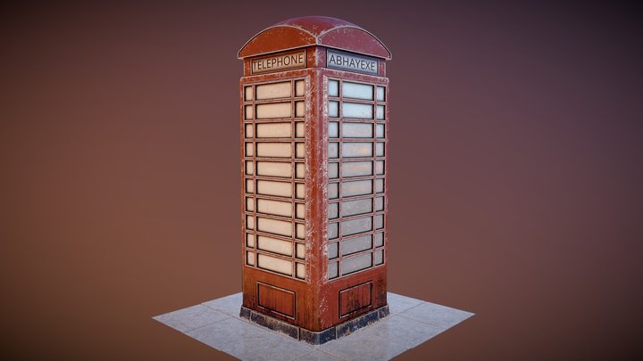 Red London Style Telephone Booth [Gameready] – Modèle 3D gratuit STL