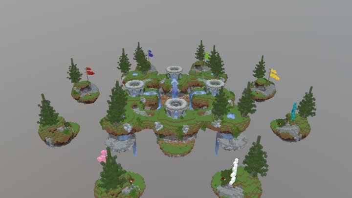 Bedwars: Waterfall 3D Model
