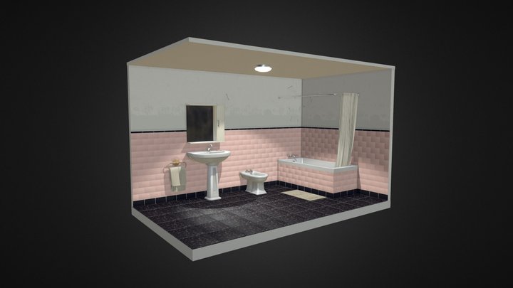 Salle de bain ancienne 3D Model