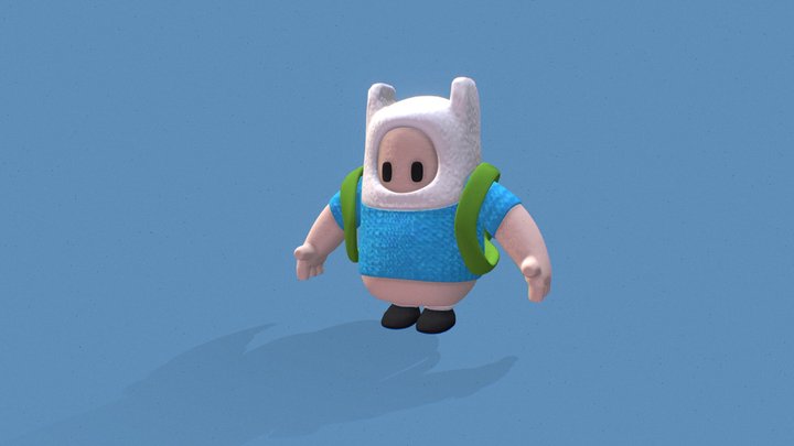 Finn on fallguys 3D Model