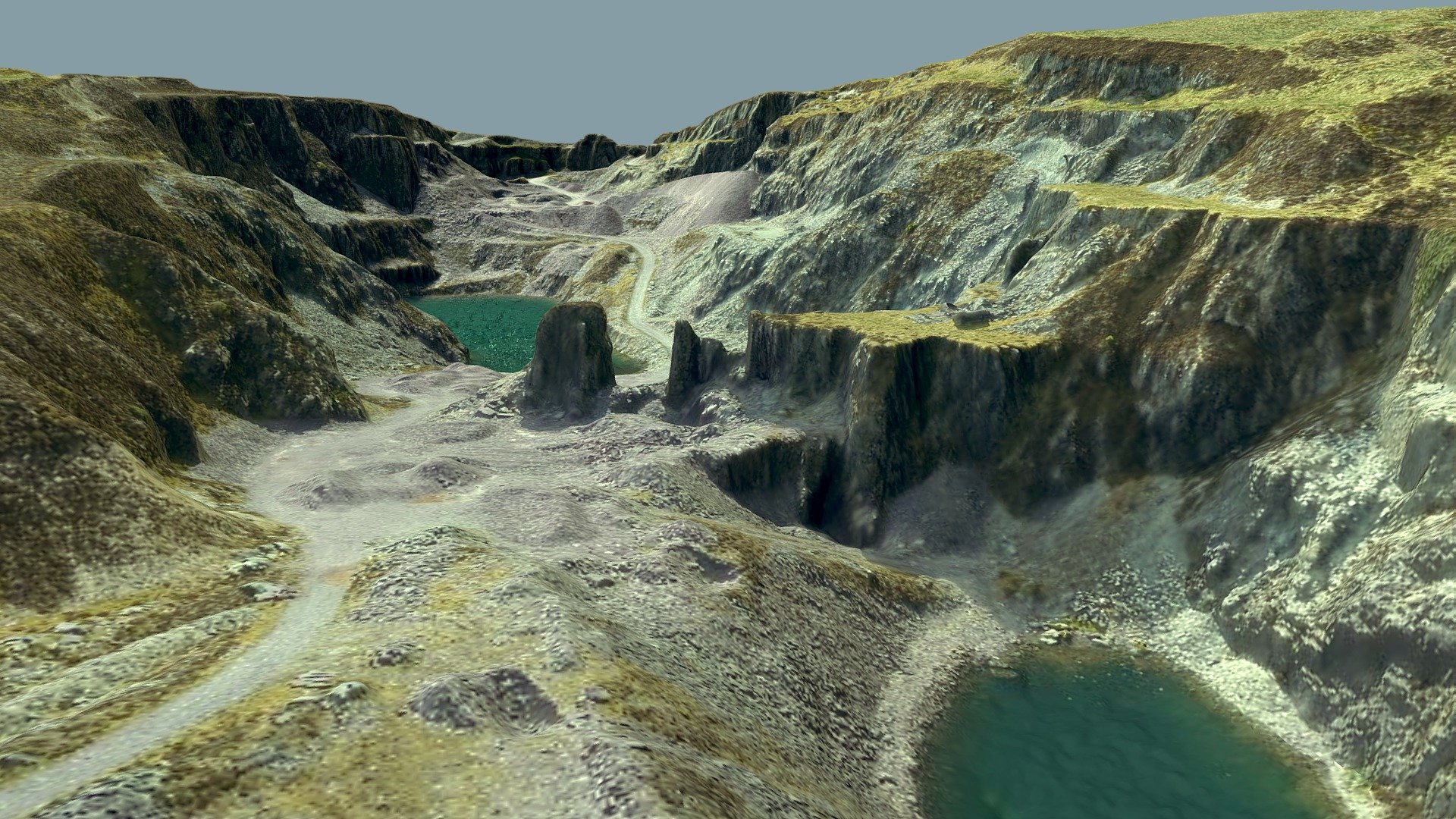 Stone Quarry 3D Model Wales