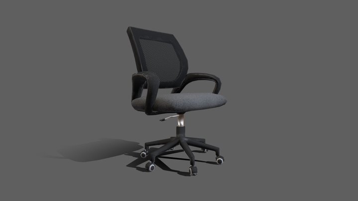 Office chair, game-ready 3D Model