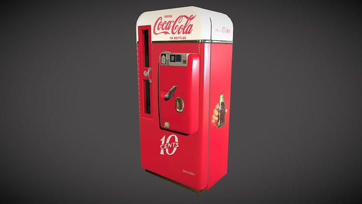 Vintage Coca Cola Machine 3D Model