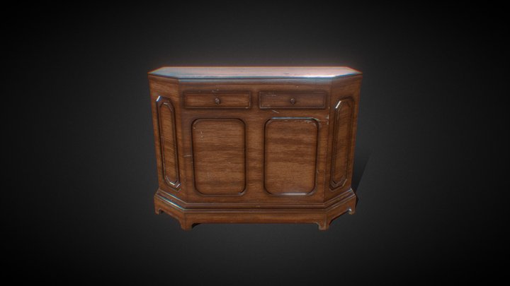 Antique chest of drawer 3D Model