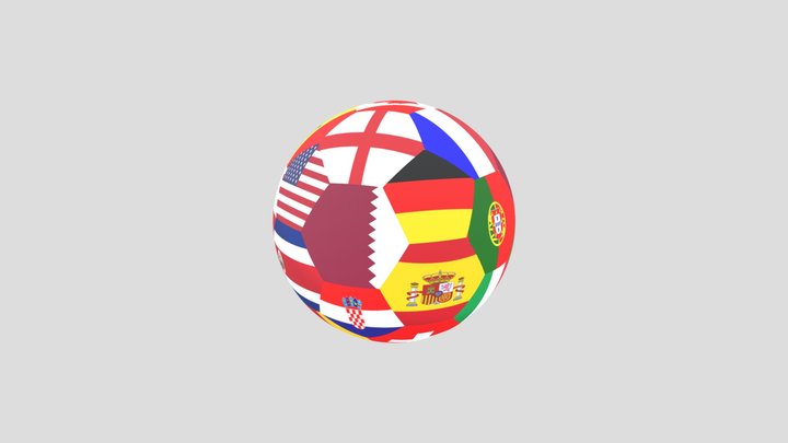 Balon Futbol Paises 3D Model