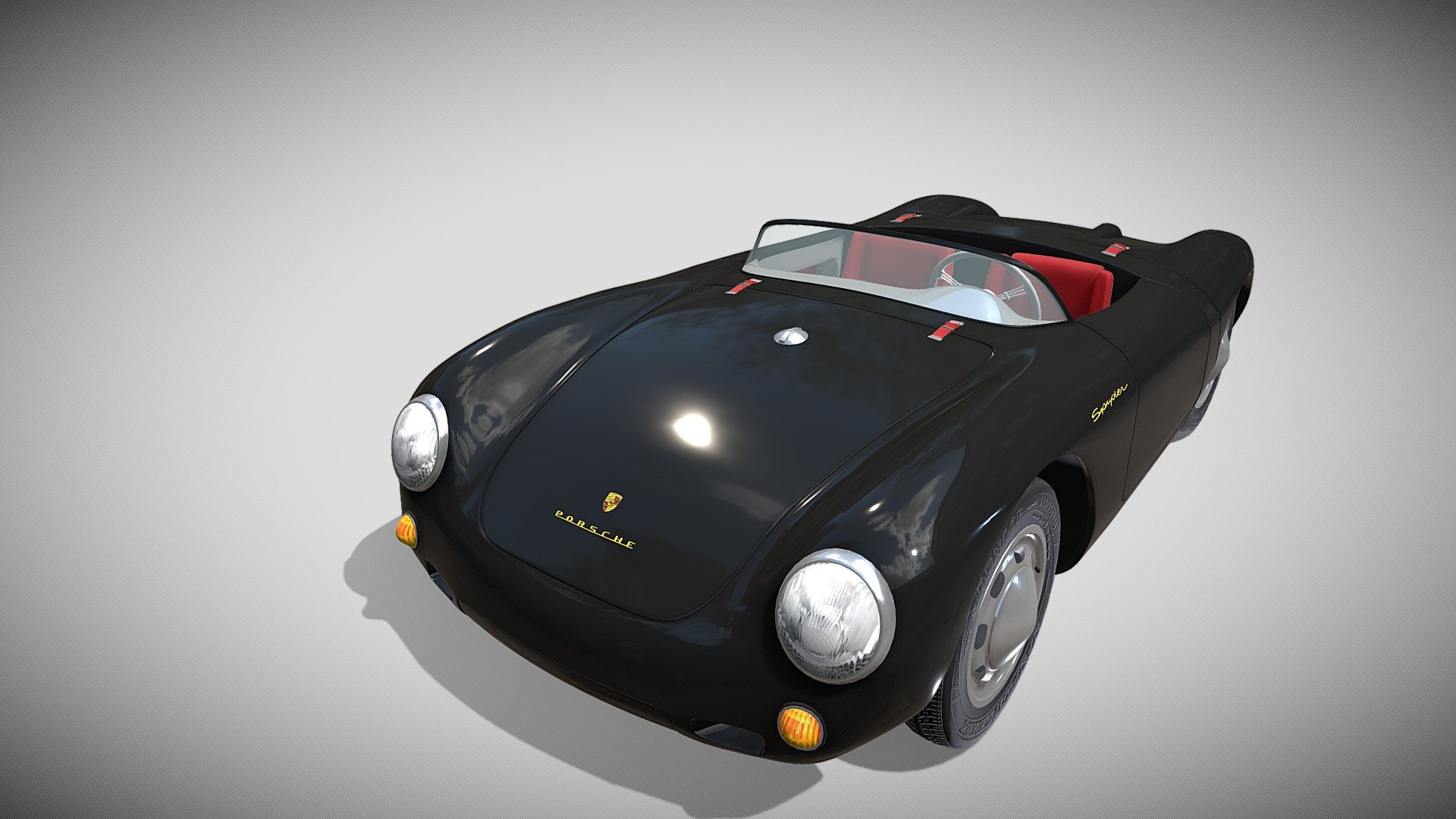 Porsche 550 Spyder black rev