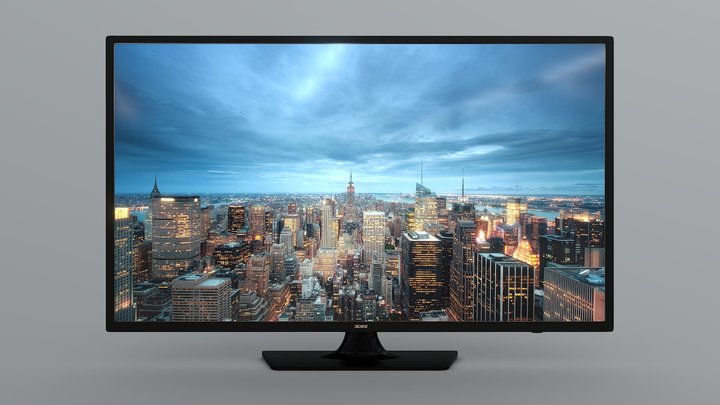A  Flat Screen TV or Monitor 3D Model