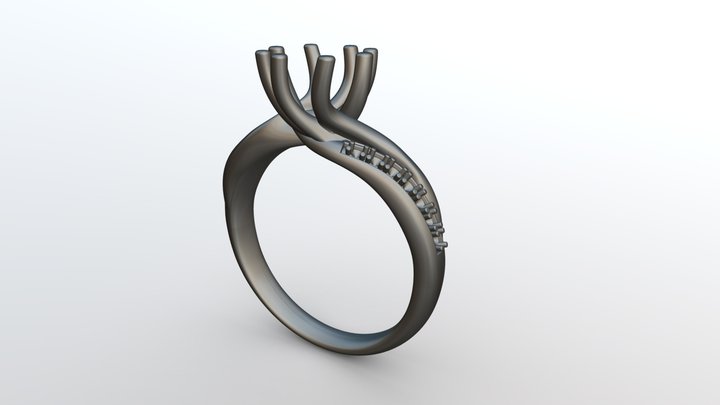 3D ENGAGEMENT RING-CC16 3D Model