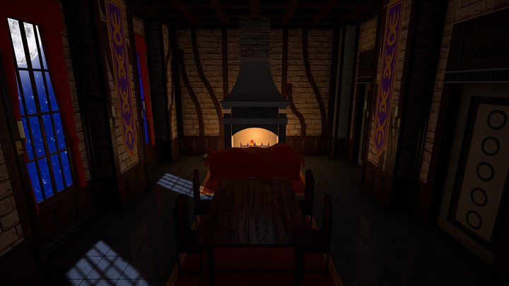 KonoSuba - Mansion Interior 3D Model