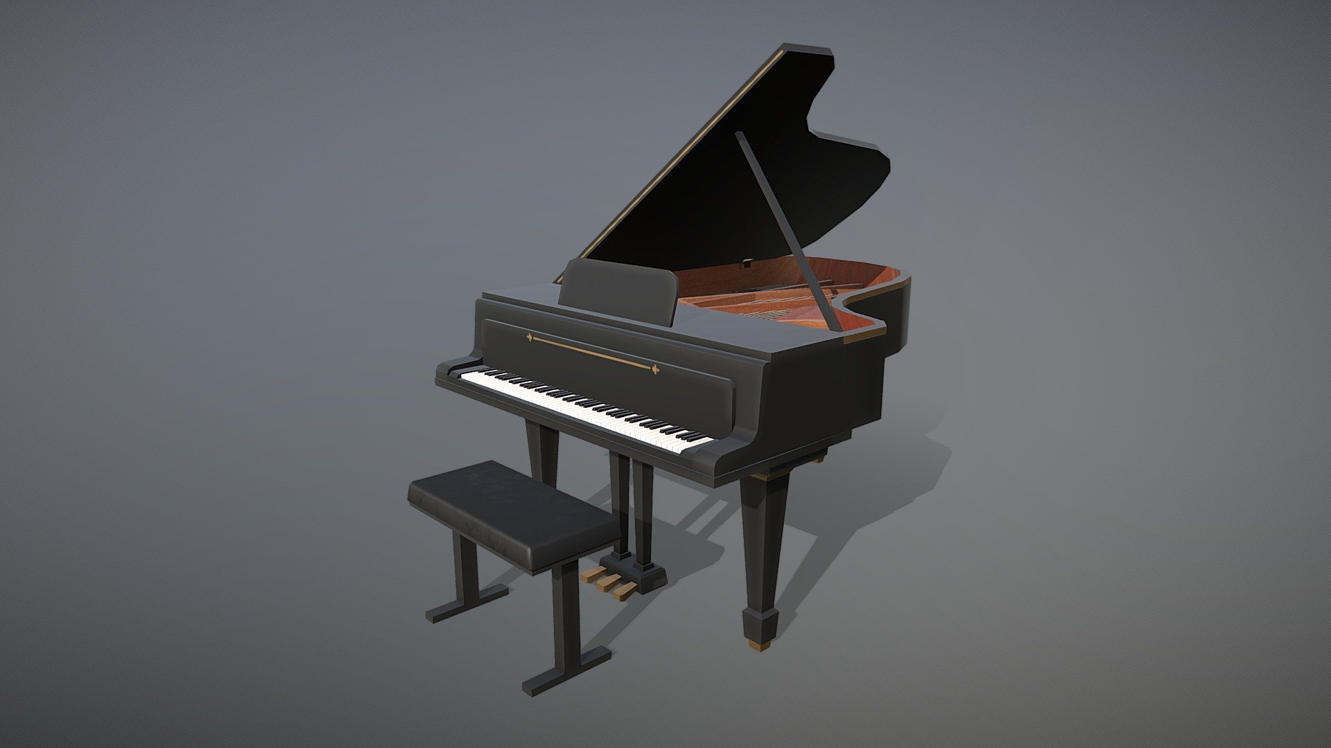 Instrument - Grand Piano - Buy Royalty Free 3D Model By Emmy (@emmy_l ...