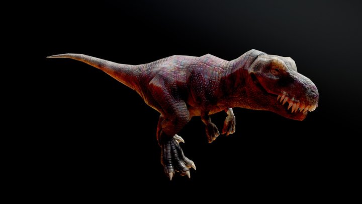 Low poly T-rex 3D Model