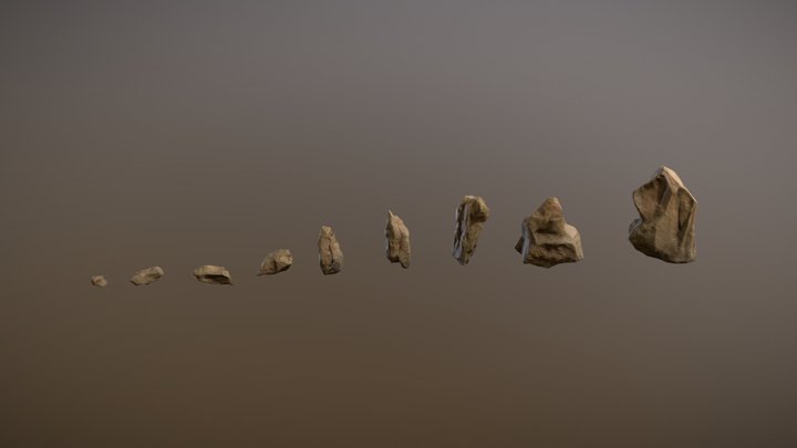 Modular Rocks from a school project 3D Model