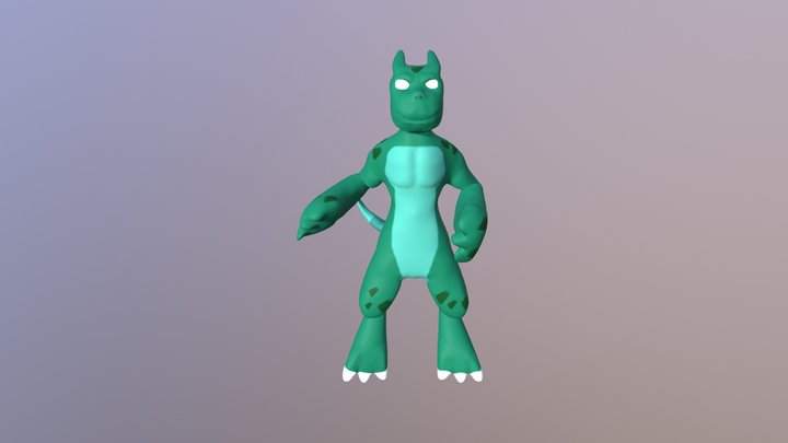 Poke fusión entre Charmeleon y Bulbasaur 3D Model