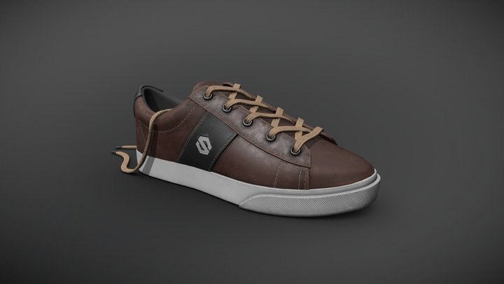 Leather Sneaker 3D Model