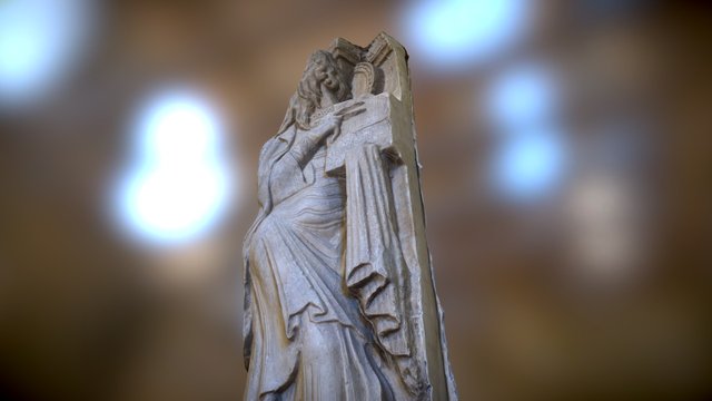 The Apostle Thomas with book – Kostenloses 3D-Modell STL