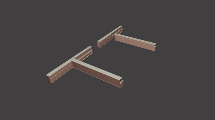 KOZ 139 - HS BD SCHUIF  -- BI 17X67 BD GLAS 3D Model