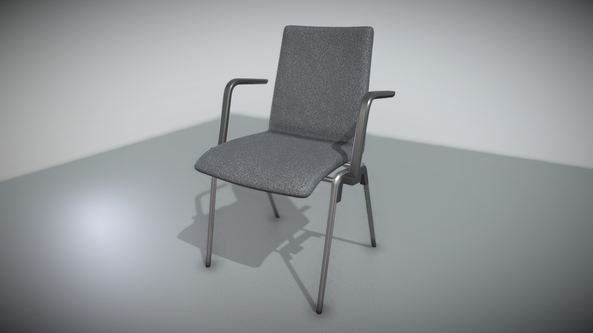 3D model Chair (2) (High-Poly) - This is a 3D model of the Chair (2) (High-Poly). The 3D model is about a chair in a room.