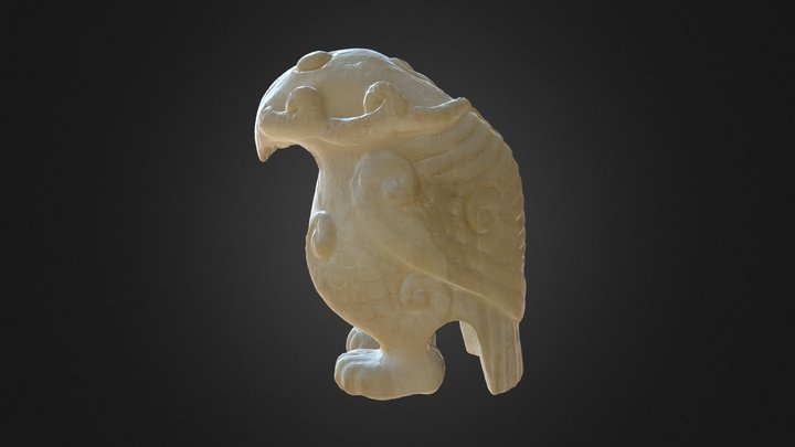 Ancient Jade Eagle eating snake 古玉 鷹與蛇 3D Model