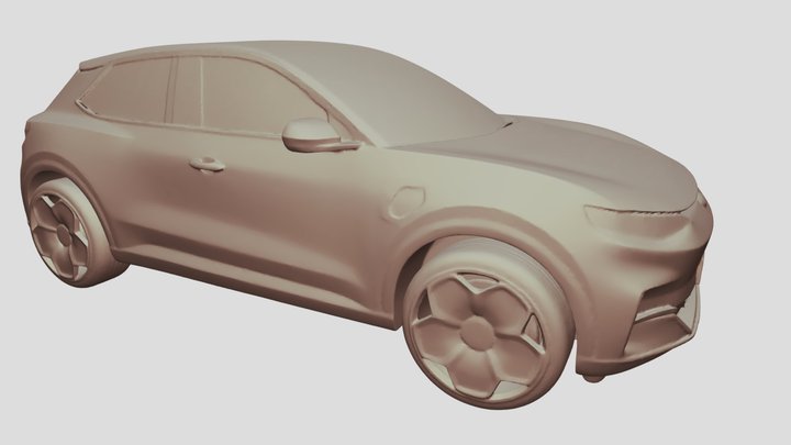 Pastel Green Ford EV 3D Model